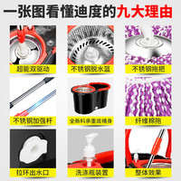 旋转式拖把免手洗家用自动甩水懒人拖地脱水一拖净墩布桶拖布