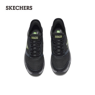 斯凯奇（Skechers）成毅同款夏季闪穿鞋男Silp ins一脚蹬缓震透气健步鞋220909 黑色/炭灰色/BKCC 39.5