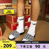 VANS 范斯 官方 黑白棋盘格高街风男鞋女鞋拖鞋凉鞋