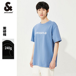 JACK&JONES 杰克琼斯 outletsNBA联名篮网队宽松圆领字母图案百搭短袖上衣T恤