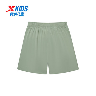 特步（XTEP）童装儿童运动休闲短裤夏季速干运动裤子袭击运动裤 地衣绿 110cm