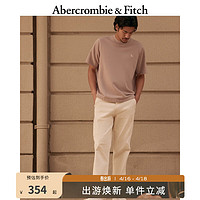 Abercrombie & Fitch 男装女装装 24春夏小麋鹿圆领毛圈布短袖T恤 358705-1 浅粉色 XS (170/84A)