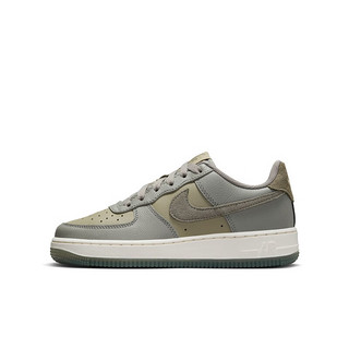 耐克（NIKE）男童AIR FORCE 1大童空军一号运动童鞋春FQ6948 001暗泥灰/中橄榄绿/橄榄绿/幻影 37.5码