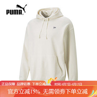 PUMA 彪马 男子上衣2023夏季新款套头连帽休闲针织卫衣537750 白色|537750-99 M