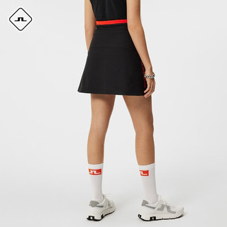 金林德伯格（J.Lindeberg）夏季GOLF舒适弹力纯色时尚A字裙女士524216005 RPR黑色 165/86A/M
