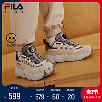 FILA 斐乐 童鞋儿童鞋子冬季款可颂鞋中大童男童经典篮球鞋运动鞋潮