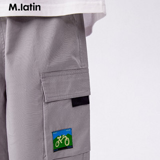 M.Latin/马拉丁童装儿童裤子24夏装男女童大童户外工装机能短裤 浅灰 130cm