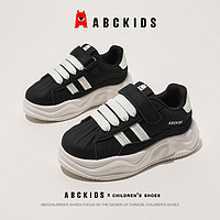 ABC KIDS童鞋男童板鞋春秋儿童运动鞋软底低帮中童小休闲男孩鞋子 黑色（参考内长购买） 33码 内长20.7脚长19.7