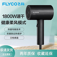 FLYCO 飞科 电吹风机家用恒温柔顺护发大风力宿舍学生用小型便携吹风筒FH6297 飞科FH6297黑色