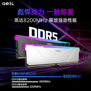GEIL金邦 32G（16G*2）DDR5-6000  台式机电脑内存条 巨蟹RGB灯条系列