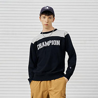 Champion 卫衣撞色拼接LOGO圆领上衣男女官方正品