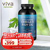 Viva Naturals Viva美国高纯度rTG深海鱼油DPA天然omega3欧米伽3软胶囊180粒