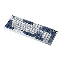BASIC 本手 有线机械键盘 98键 红轴 冰蓝光