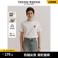 TEENIE WEENIE TeenieWeenie小熊2024新款夏装松弛感宽松短袖T恤衫休闲通勤女装