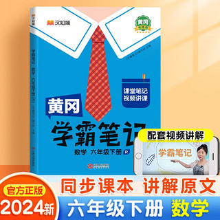 黄冈学霸笔记六年级下册 小学数学课堂笔记同步人教版课本知识大全教材解读解析总复习学习资料书 6年级下册 学霸笔记数学【人教版】