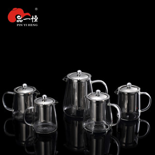 品一恒玻璃煮茶壶耐高温煮泡茶壶不锈钢过滤内胆茶水分离泡大容量玻璃壶 PYH-300A(350ML)