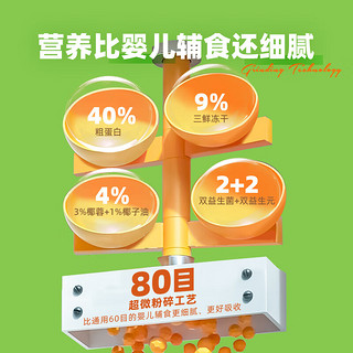 WOWO喔喔猫粮 冻干三鲜全价猫粮椰子鸡味 40%粗蛋白 3种猫咪冻干 【椰子鸡味】240g