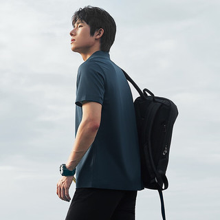 柒牌男装短袖POLO衫男夏季弹力透气休闲翻领上衣【无缝压胶】2530 墨绿 S