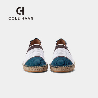 colehaan/歌涵 女士乐福鞋 2024春夏通勤网面透气轻巧休闲鞋W30066 白色/蓝色/褐色 35