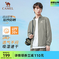 CAMEL 骆驼 冷白皮户外防晒衣24春夏男款立领原纱防晒服皮肤衣透气外套