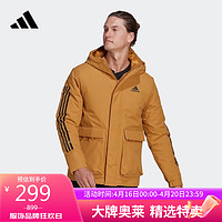 adidas 阿迪达斯 男子 户外系列 HOODED JACKET 运动 棉服 HG8723 L码