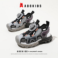 ABC KIDS童鞋男童凉鞋夏季儿童沙滩鞋中小童包头防滑透气运动男孩鞋子 灰色 26码 内长16.5脚长15.5