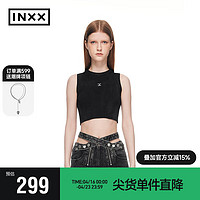 英克斯（inxx）时尚潮牌春无袖背心打底女XXE1060479 黑色 L