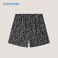 SCHIESSER 舒雅 男士100%棉亲肤舒适阿罗裤家居短裤E9/22560X 深灰 L