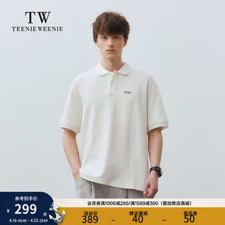 Teenie Weenie Men小熊男装POLO衫2024夏季休闲宽松短袖潮流男 白色 185/2XL