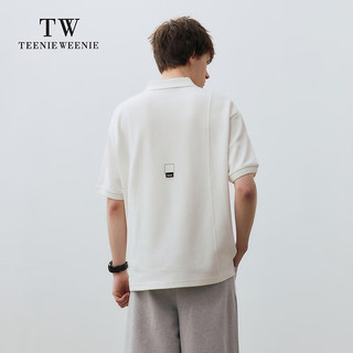 Teenie Weenie Men小熊男装POLO衫2024夏季休闲宽松短袖潮流男 白色 185/2XL