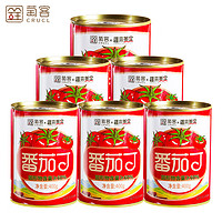 88VIP：CRUCL 萄客 调味酱 新疆番茄丁罐头400g*6罐无添加剂番茄酱新鲜西红柿块