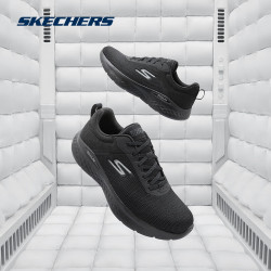 斯凯奇 引跑者Skechers舒适轻便休闲跑步鞋透气缓震软底网面运动男鞋 全黑色/BBK 43