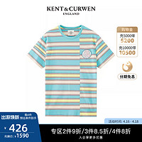 KENT&CURWEN/肯迪文男女同款拼色字母徽章纯棉短袖T恤K4570EI071