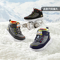 百亿补贴：SKECHERS 斯凯奇 冬靴雪地靴高帮冬季男小童加绒保暖舒适儿童棉鞋407307N