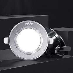 NVC Lighting 雷士照明 筒灯led嵌入式家用4W5W超薄三色变光客厅吊顶天花板射灯