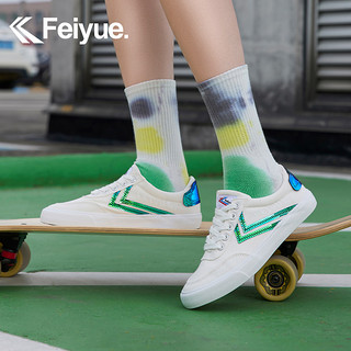 Feiyue. 飞跃 回力女鞋帆布鞋女2024春季新款百搭小白鞋学生休闲运动板鞋