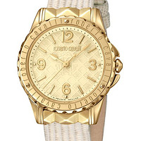 roberto cavalli HOME Roberto Cavalli Women's Champagne Dial Beige Leather Watch