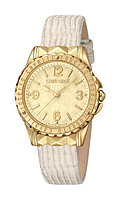 roberto cavalli HOME Roberto Cavalli Women's Champagne Dial Beige Leather Watch