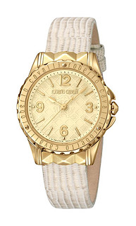 roberto cavalli HOME Roberto Cavalli Women\'s Champagne Dial Beige Leather Watch