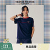 TEENIE WEENIE 小熊圆领短袖T恤宽松韩版JK制服学院风女夏季TTRA22D202N 藏青色 160/S