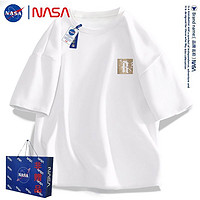 NASAOVER NASA联名夏季重磅新款短袖t恤男宽松百搭上衣oversize潮流半袖衫