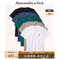 Abercrombie & Fitch 男装套装 5件装美式休闲活力简约运动圆领短袖T恤 326901-1 青绿色 L (180/108A)