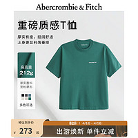 Abercrombie & Fitch 男装女装装 24春夏美式休闲宽松重磅短袖T恤 355687-1 绿色 L (180/108A)