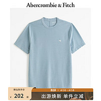 Abercrombie & Fitch 男装女装装 24春夏小麋鹿休闲圆领短袖T恤 358707-1 浅蓝色 L (180/108A)