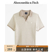 ABERCROMBIE & FITCH男装 24春夏纯色小麋鹿短袖Polo衫 358598-1 浅棕色 XL (180/116A)