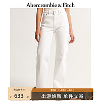 ABERCROMBIE & FITCH女装 24春夏90年代风高腰宽松牛仔裤 358426-1 白色 25R (160/66A)