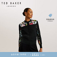 Ted Baker2024春夏女士印花圆领针织开衫274489 黑色 2