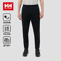 HELLY HANSEN, HH海丽汉森hh24夏男款HP系列休闲运动防晒吸湿速干基础舒适针织长裤 黑色 M