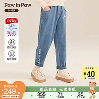 Paw in Paw PawinPaw小熊童装24年春季新款女童印花休闲牛仔长裤