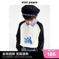 Mini Peace minipeace太平鸟童装男童长袖T恤儿童上衣内搭新款春装POLO衫潮酷